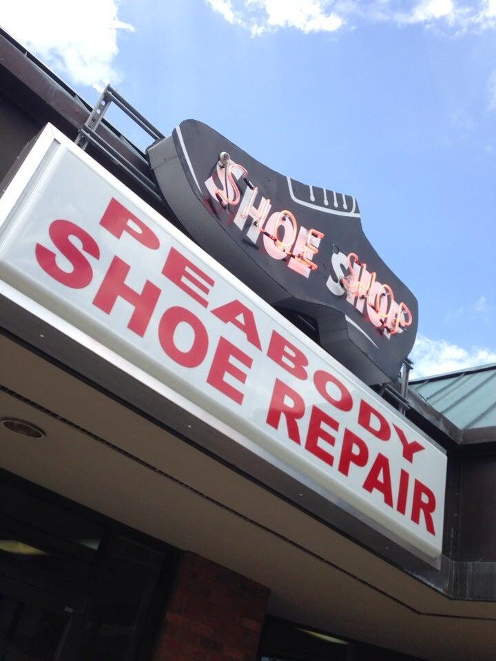 The original Peabody Shoe Shop sign